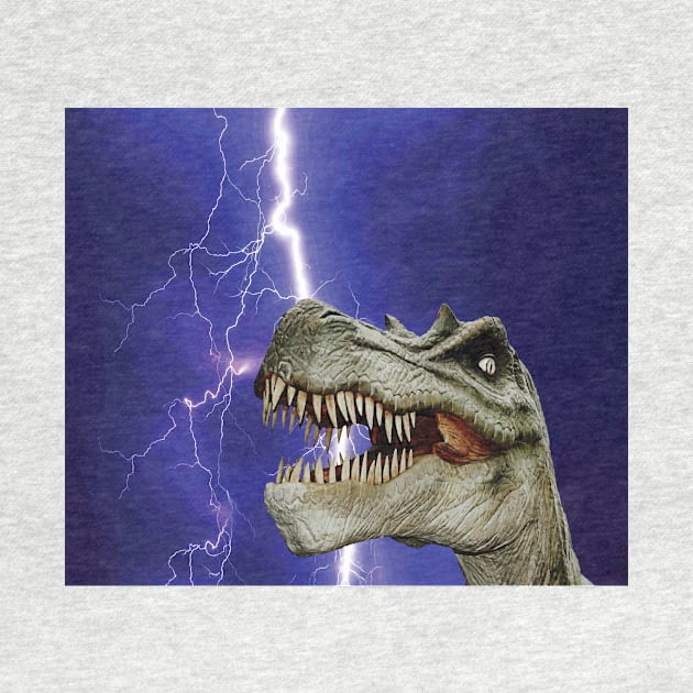 DINOSAUR LIGHTNING Pop Art by BruceALMIGHTY Baker